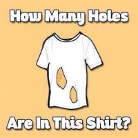 Hvor huller er der i denne her t-shirt?